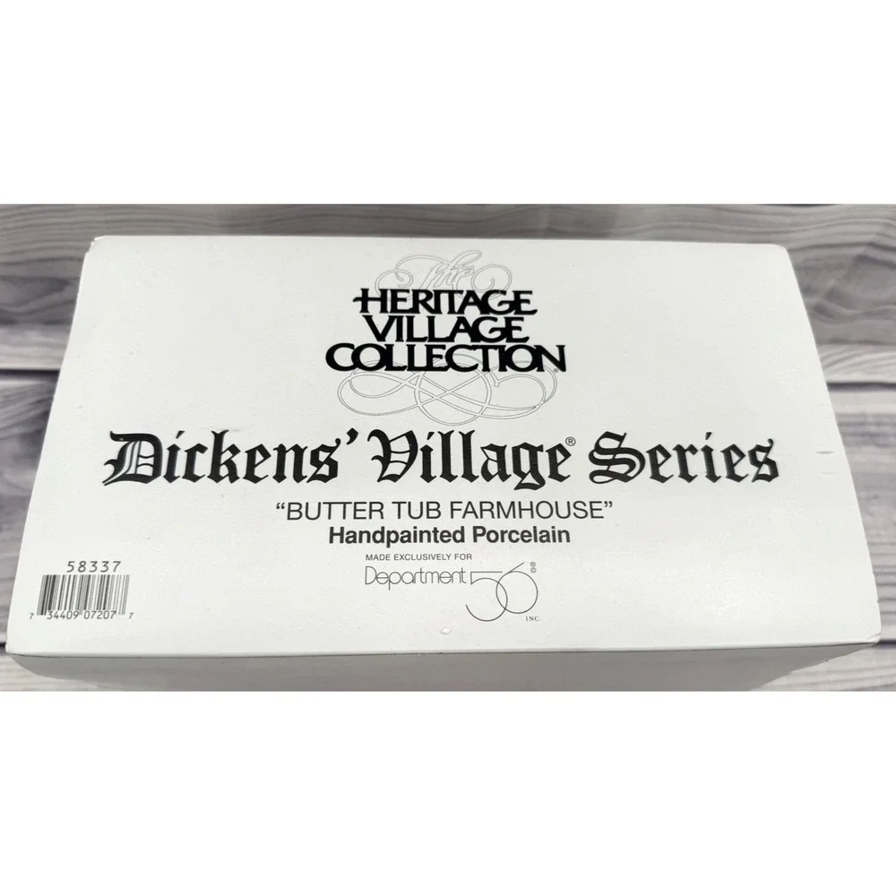 DEPT 56 HERITAGE COLLECTION DICKENS VILLAGE SERIES BUTTER TUB FARMHOUSE  RETIRED